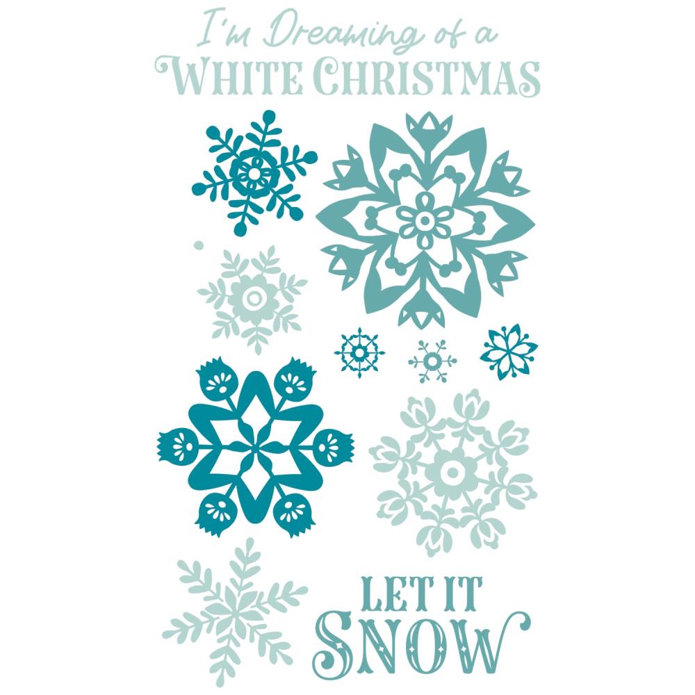 Sizzix Clear Stamps Set: White Christmas, 12/Pkg, By Catherine Pooler (5A00240P1G79Y)