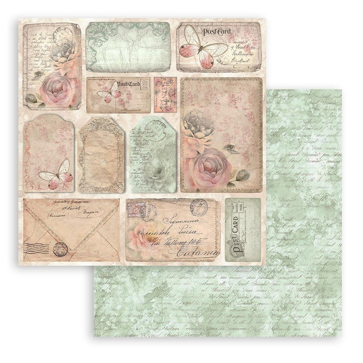 Stamperia Shabby Rose 8"X8" Double-Sided paper Pad, 10/Pkg (5A00255K1G843)