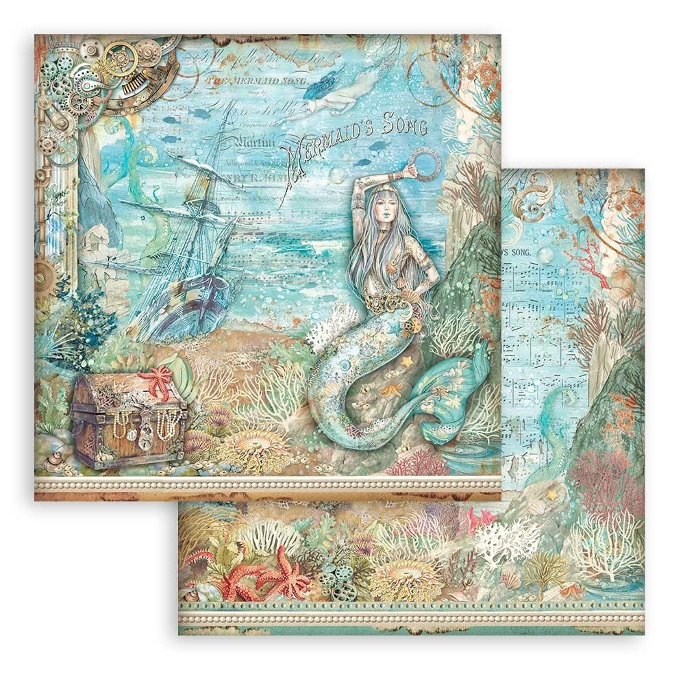 Stamperia Songs Of The Sea 12"X12" Double-Sided Paper Pad, 10/Pkg (SBBL141)