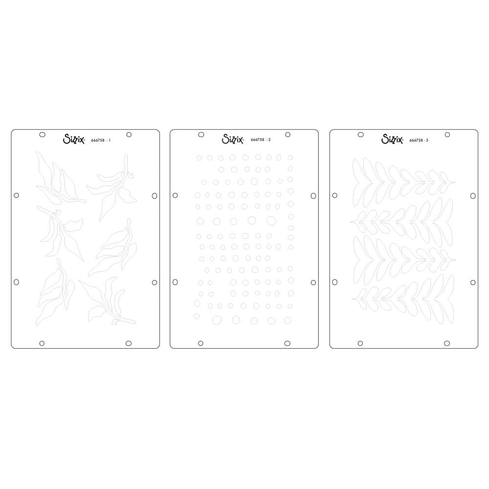 Sizzix Clear Stamp Set W/Stencils: The Visiter, 9/Pkg, By Cat Kerr (5A002BLF1GF2X)