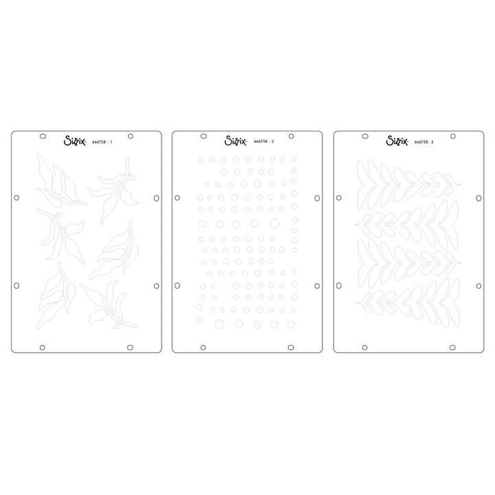 Sizzix Clear Stamp Set W/Stencils: The Visiter, 9/Pkg, By Cat Kerr (5A002BLF1GF2X)