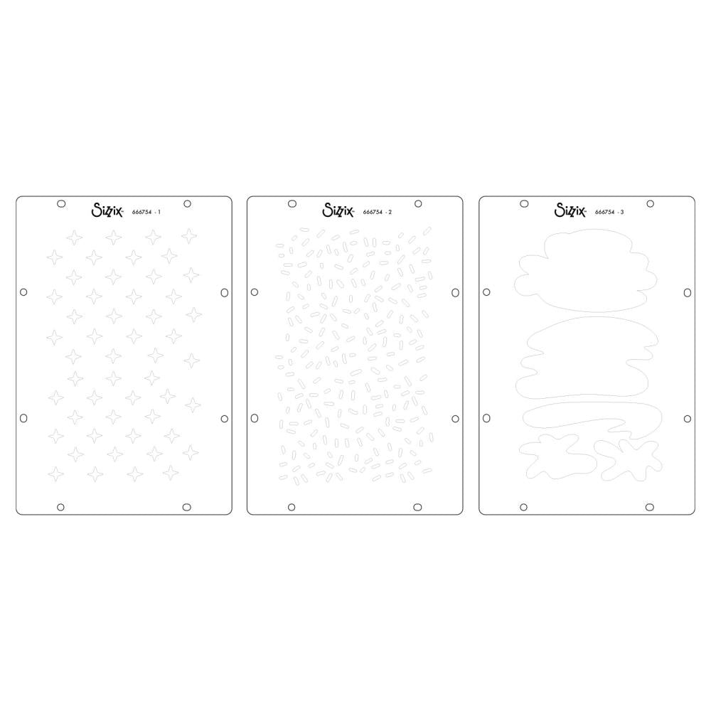 Sizzix Clear Stamp Set W/Stencils: Create, 10/Pkg, By Cat Kerr (5A002BLL1GF33)