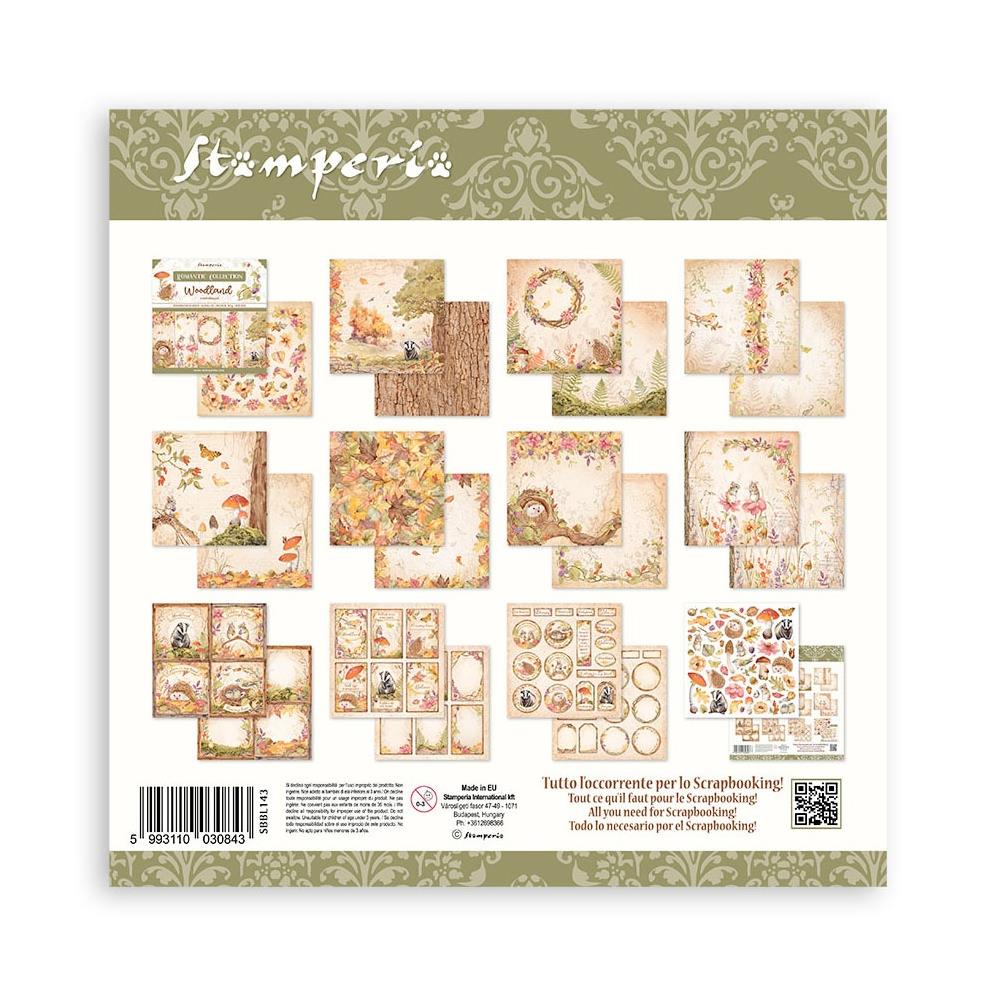 Stamperia Woodland 12"X12" Double-Sided Paper Pad, 10/Pkg (SBBL143)