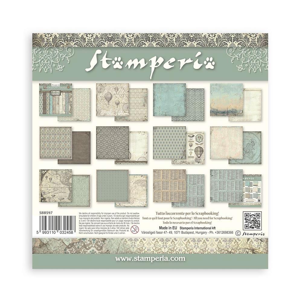 Stamperia Voyages Fantastiques 8"X8" Double-Sided Paper Pad: Backgrounds, 10/Pkg (SBBS97)