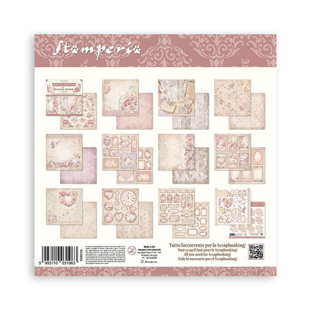 Stamperia Romance Forever 8"X8" Double-Sided Paper Pad, 10/Pkg (SBBS96)