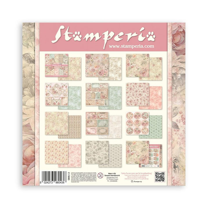 Stamperia Shabby Rose 12"X12" Double-Sided Paper Pad, 10/Pkg (SBBL12)