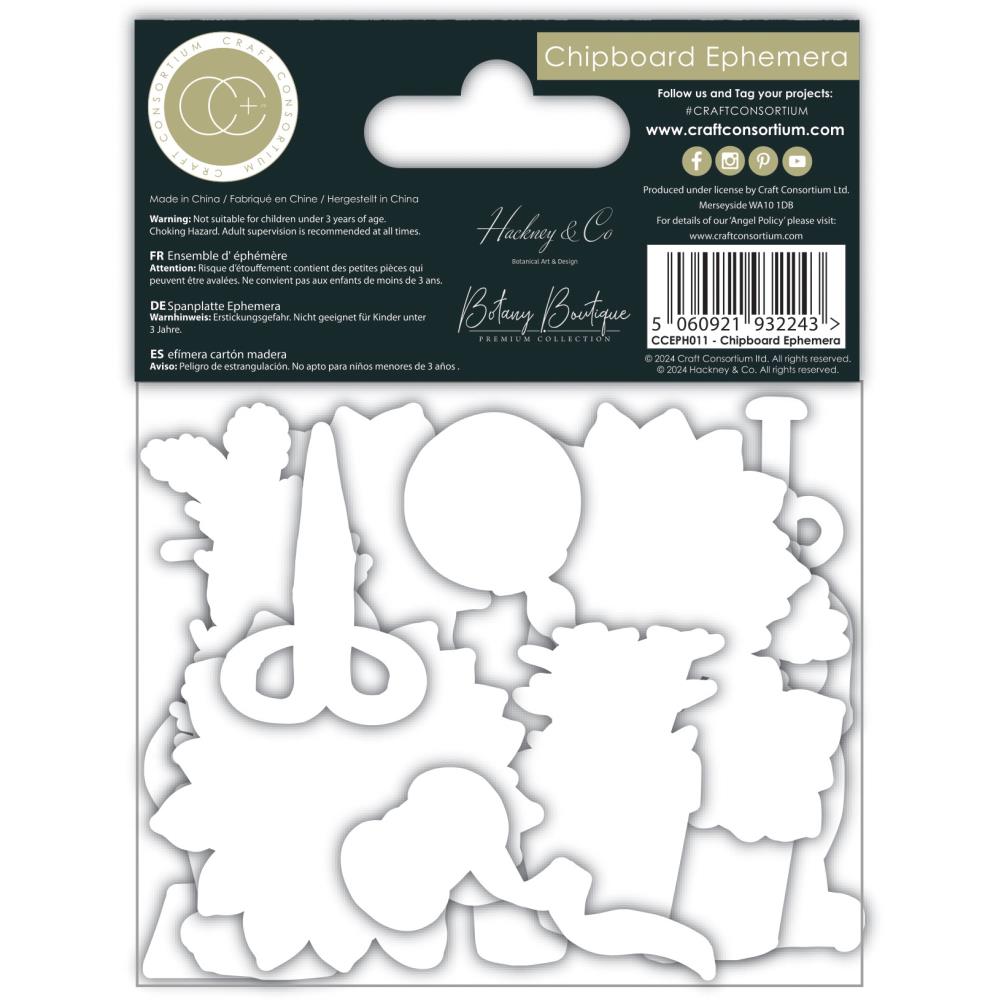 Craft Consortium Botany Boutique Chipboard Ephemera, 29/Pkg (5A0023CC1G6CK)