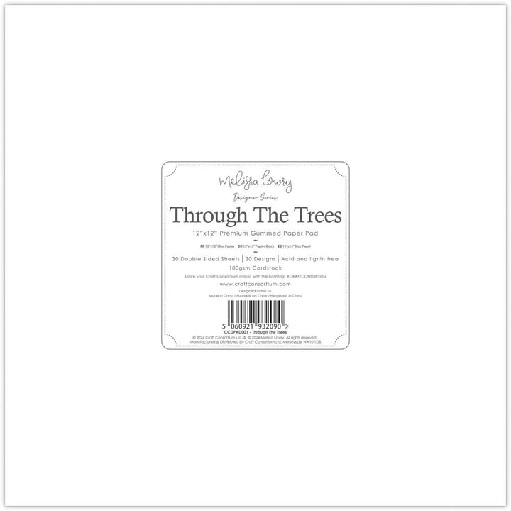 Craft Consortium Through The Trees 12"x12" Double-Sided Paper Pad, 30/Pkg (CDPAD001)
