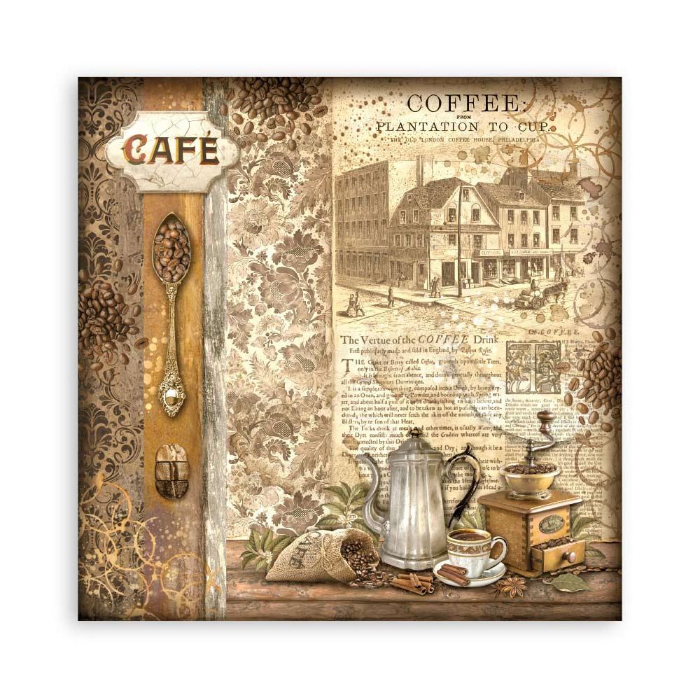 Stamperia Coffee And Chocolate 12"X12" Single-Sided Paper Pad, 22/Pkg (SBBXLB13)