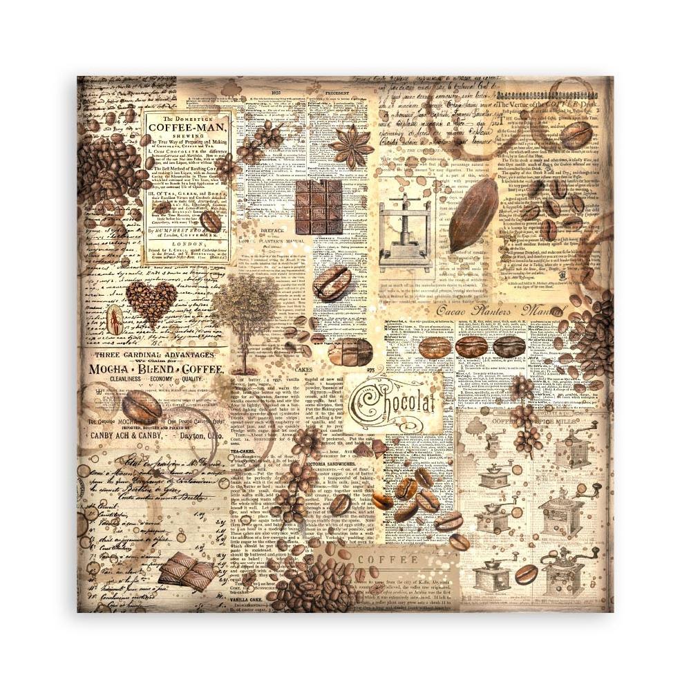 Stamperia Coffee and Chocolate 12x12 Single-Sided Paper Sbbxlb13