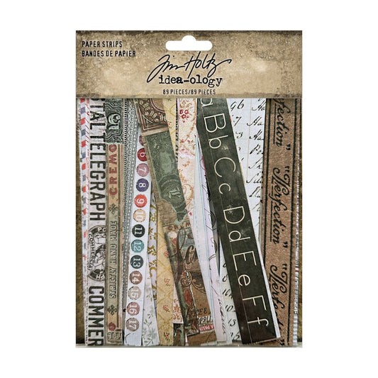 Tim Holtz Idea-ology Paper Strips, 89 Pieces (TH94377)