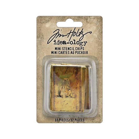 Tim Holtz Idea-ology Stencil Chips Mini, 35 Pieces (TH94383)