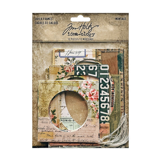 Tim Holtz Idea-ology Layer Frames Montage, 12 Pieces (TH94372)