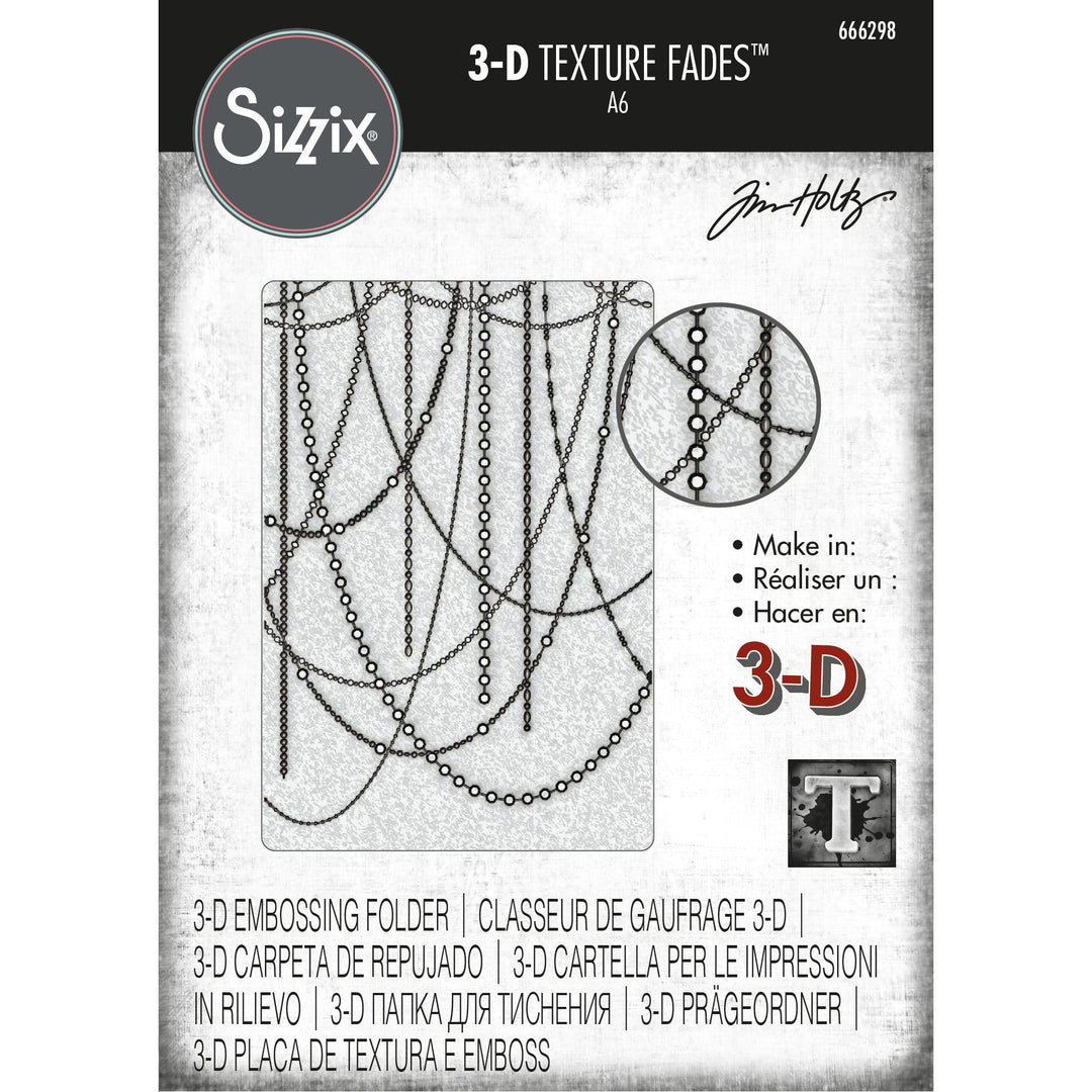 Tim Holtz 3D Texture Fades Embossing Folder: Sparkle, by Sizzix (666298)