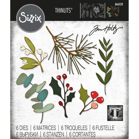 Tim Holtz Thinlits Dies: Festive Gatherings, 6/Pkg, by Sizzix (666333)