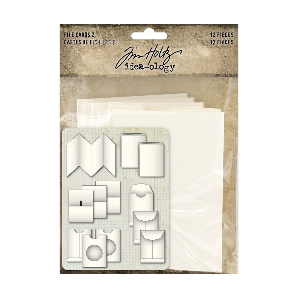 Tim Holtz Idea-ology File Cards 2, 12 Pieces (TH94369)