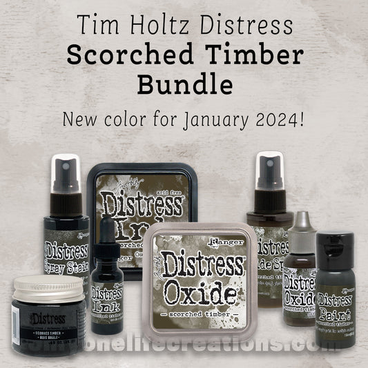 Tim Holtz Distress: Scorched Timber, 8 Product Bundle (January 2024)