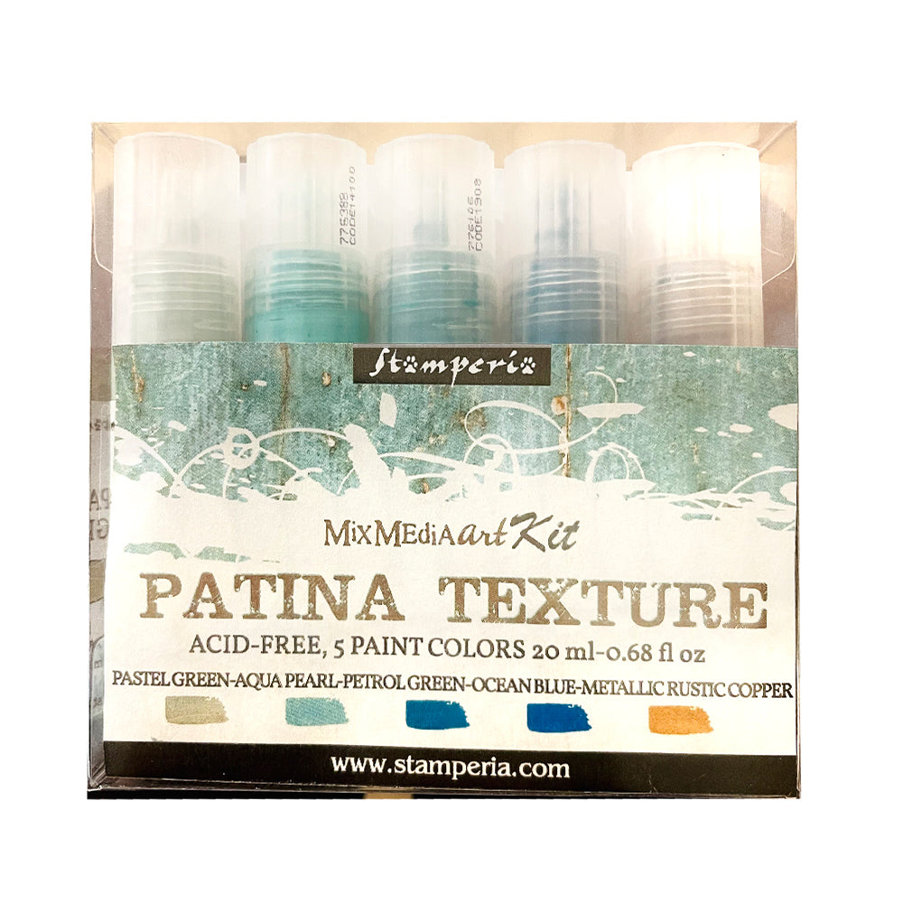 Stamperia Texture Paints: Patina, 20ml, 5/Pkg (5A0027ND1G9Z0)