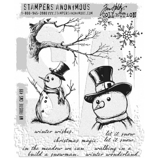 Tim Holtz 7"X8.5" Cling Stamps: Mr. Frostie, by Stampers Anonymous (CMSLG1GHTX)