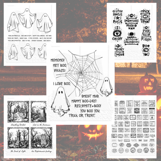 Tim Holtz 7"x8.5" Cling Stamp: New Halloween 2024 Bundle