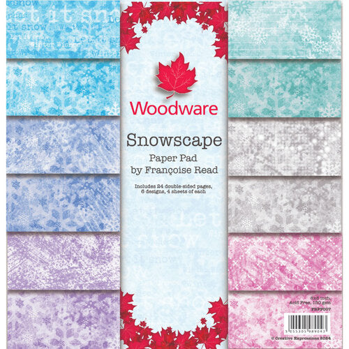 Woodware 8"X8" Double-Sided Paper Pad: Snowscape , 24/Pkg, By Francoise Read (5A00283D1GB56)