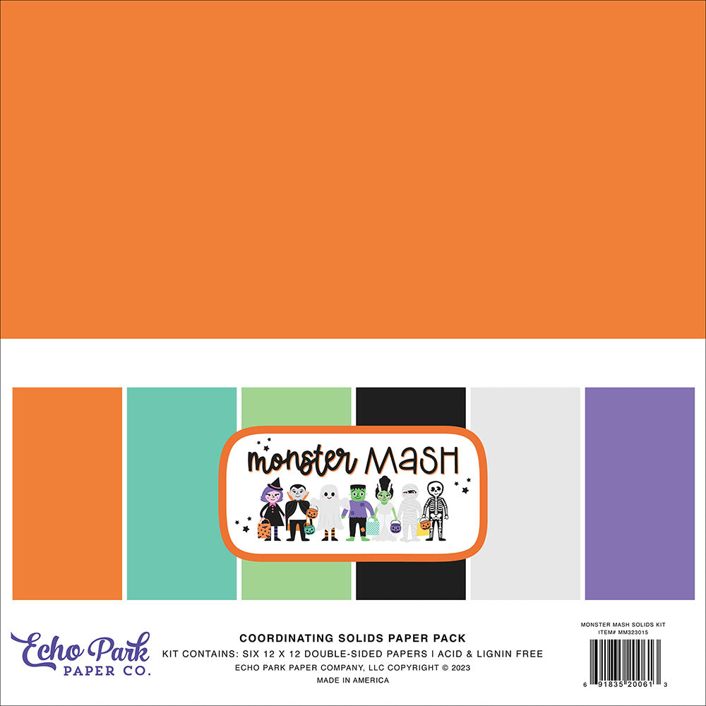 Echo Park Monster Mash 12"X12" Solids Collection Kit (MM323015)