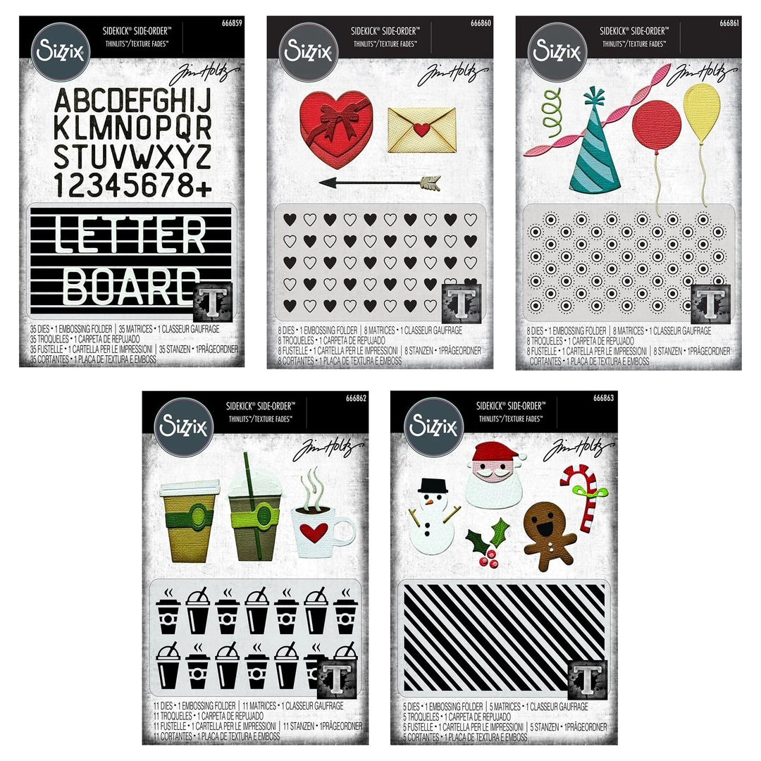 Tim Holtz Sidekick Texture Fades Embossing Folder: Bundle (November 2024)