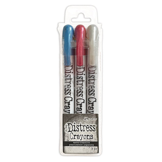 Tim Holtz Distress Pearlescent Crayons: Holiday, Set #5 (TSCK84389)