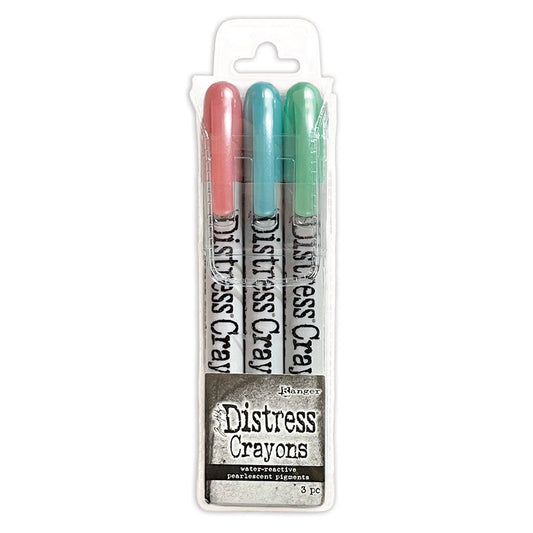 Tim Holtz Distress Pearlescent Crayons: Holiday, Set #6 (TSCK84396)