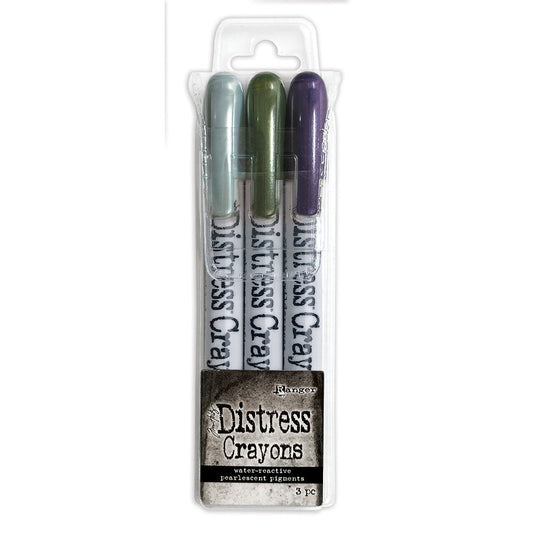 Tim Holtz Distress Pearlescent Crayons: Halloween Set #6 (TSHK84358)