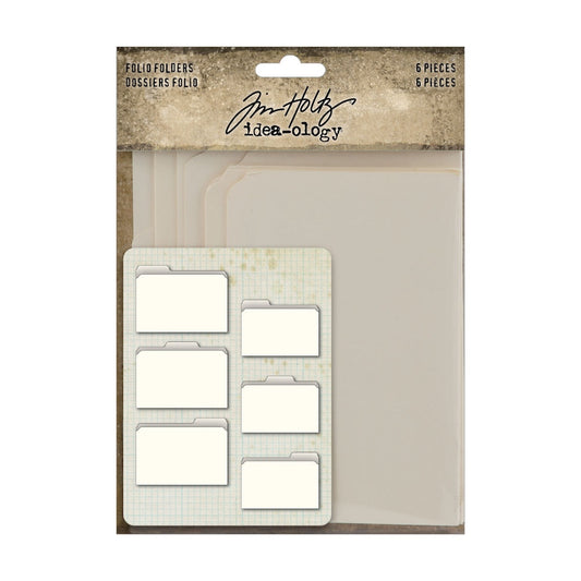 Tim Holtz Idea-ology Folio Folders, 6 Pieces (TH94370)