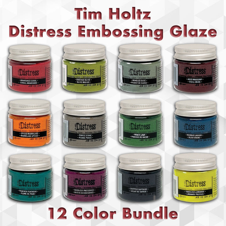 Tim Holtz Distress Embossing Glaze, 12 Color Bundle (July 2023 Release)