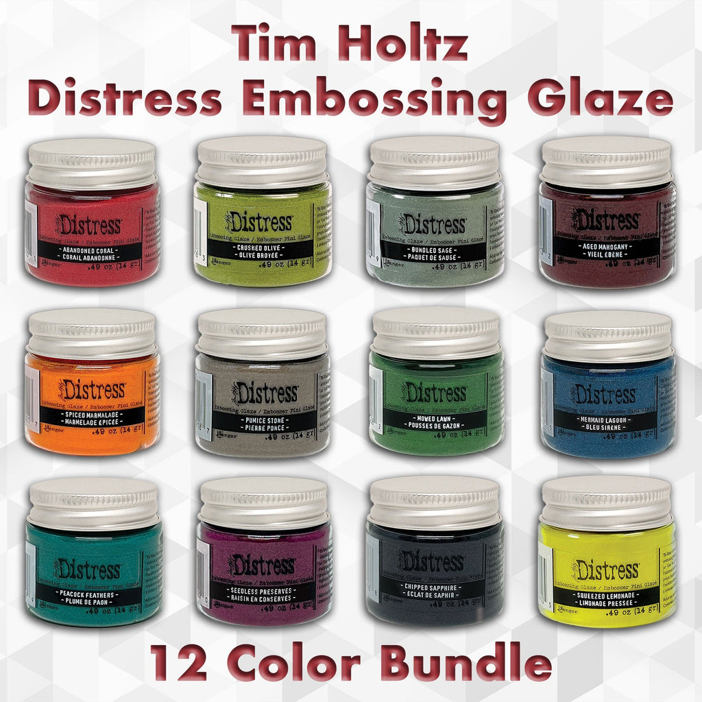 Tim Holtz Distress Embossing Glaze, 12 Color Bundle 2024 (January 2020)