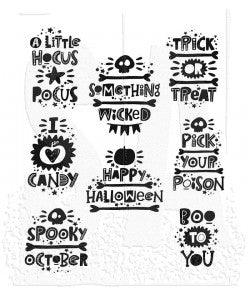 Tim Holtz 7"x8.5" Cling Stamp: Halloween Whatnots (CMS491) (New Halloween 2024)