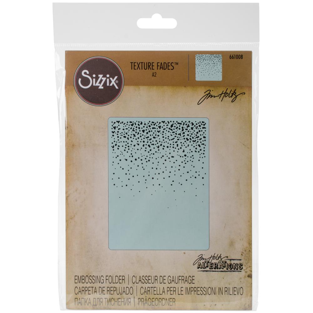 Tim Holtz Texture Fades A2 Embossing Folder: Snowfall and Speckles, by Sizzix (661008)