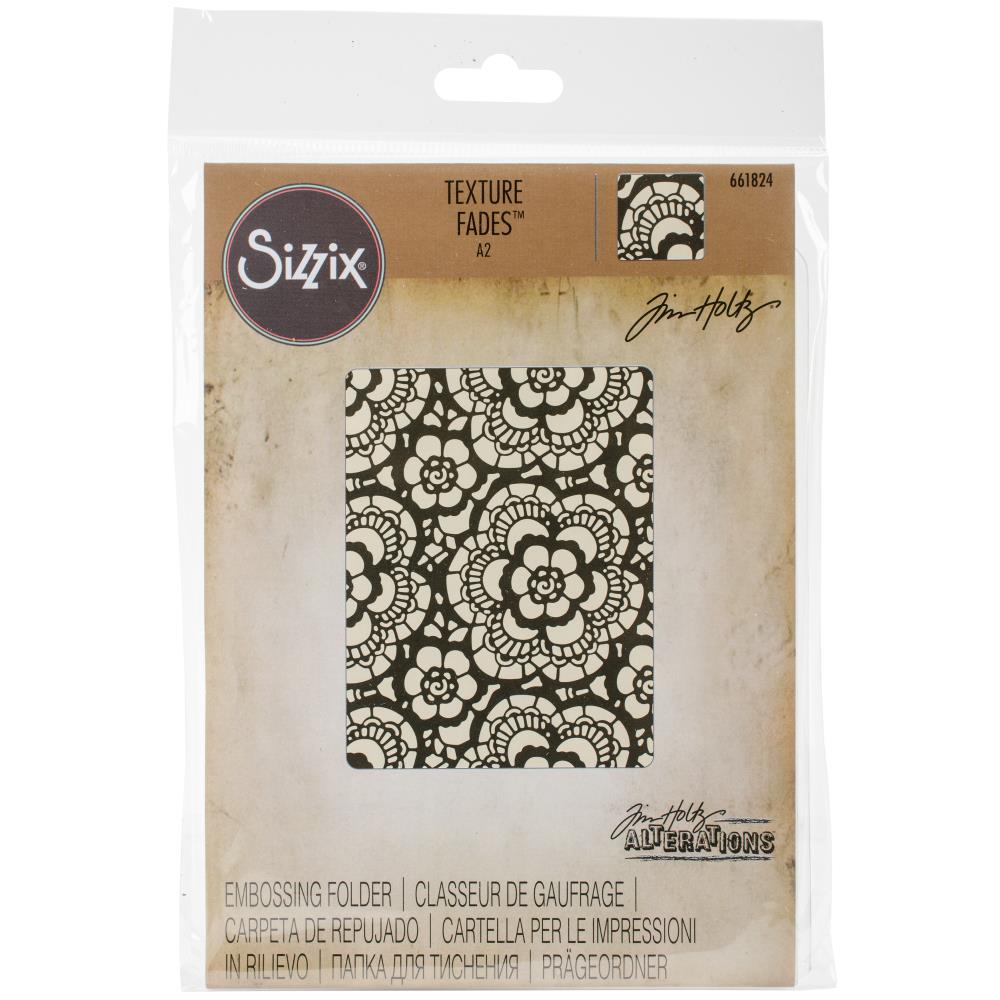 Tim Holtz Texture Fades Embossing Folder: Lace, by Sizzix (661824)