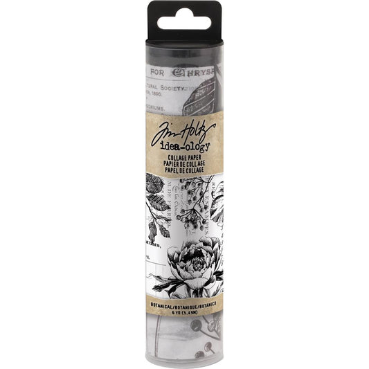 Tim Holtz Idea-Ology 6"X6yds Collage Paper: Botanical (TH93705)