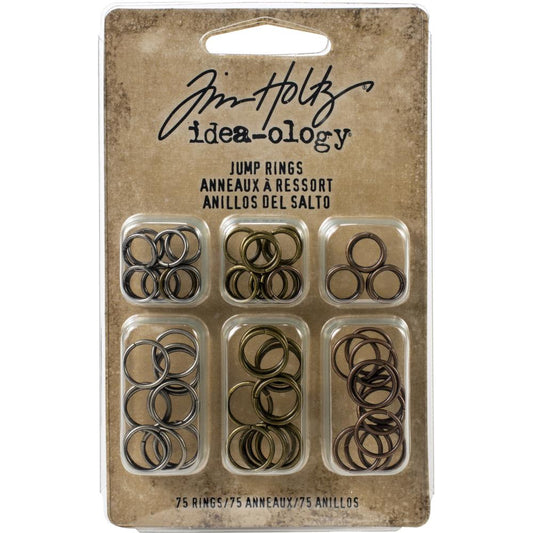 Tim Holtz Idea-Ology Metal Jump Rings, 75/Pkg (TH92726)