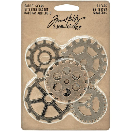 Tim Holtz Idea-Ology Metal Gadget Gears, 5/Pkg 
(TH93297)