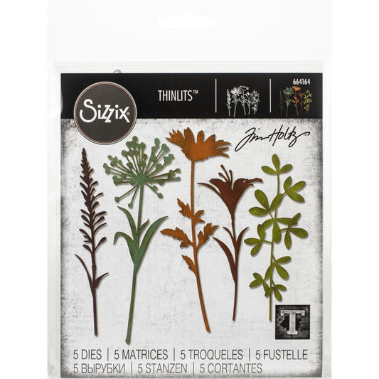 Sizzix Thinlits Dies: Wildflower Stems #2, By Tim Holtz (664164)