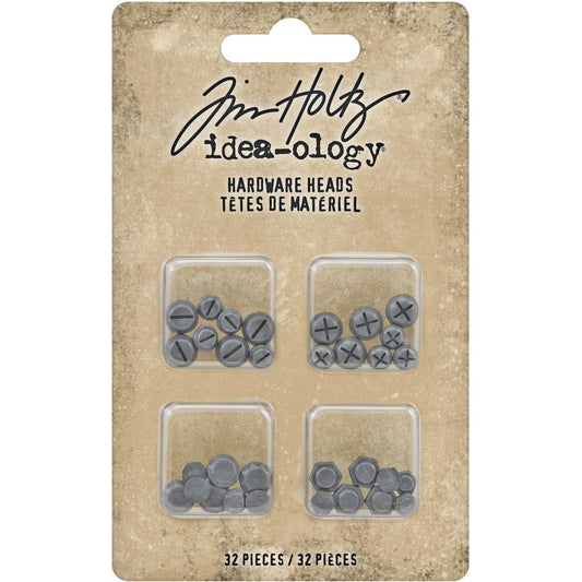 Tim Holtz Idea-Ology Metal Hardware Heads: Flatback, 32/Pkg (TH93788)