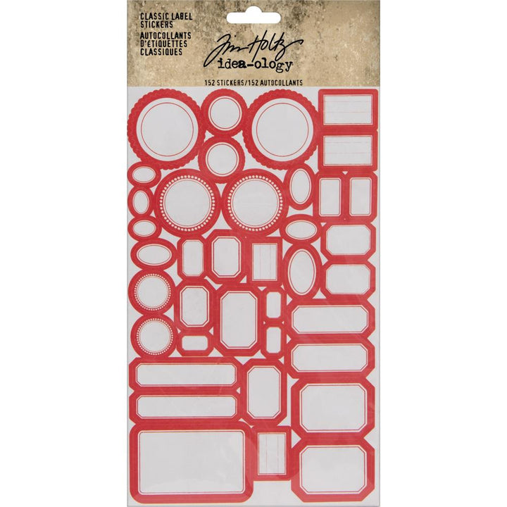 Tim Holtz Idea-Ology Classic Label Stickers, 152/Pkg (TH93959)