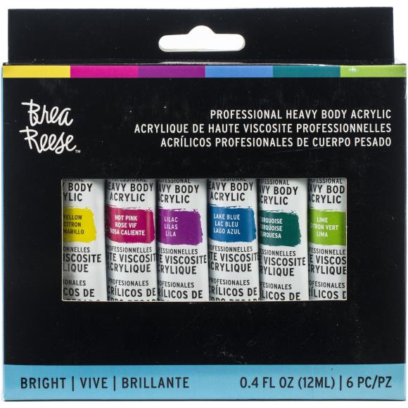 Brea Reese Acrylic Paint Set - Bright colors 6/pc - MS Art Supplies