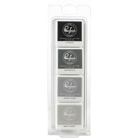 Pinkfresh Studio Premium Dye Cube Ink Pads 4 Colors: Urban Raincoat (PFDIC12)