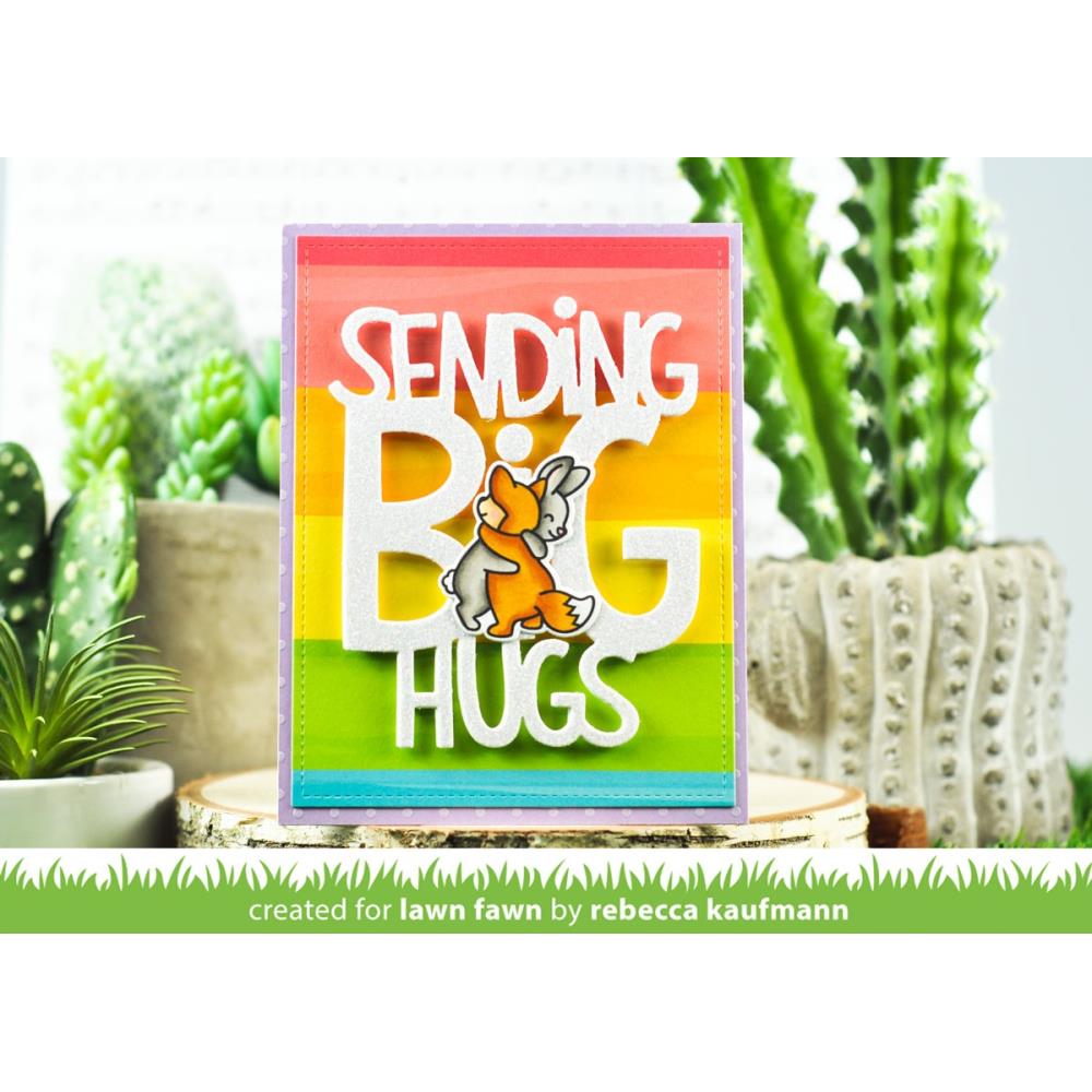 Lawn Fawn Custom Craft Die: Giant Sending Big Hugs (LF2566)