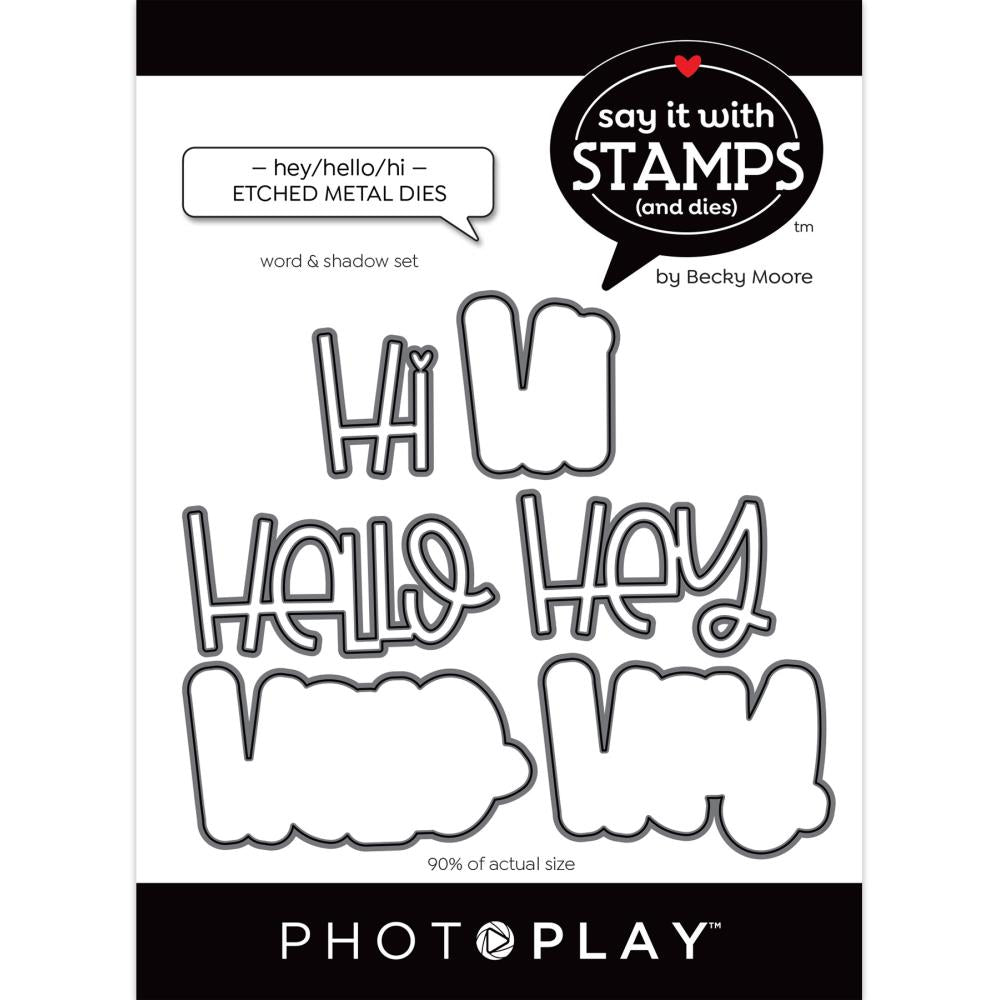 PhotoPlay Say It With Stamps Die Set: Hey Hello Hi Word (SIS2816)
