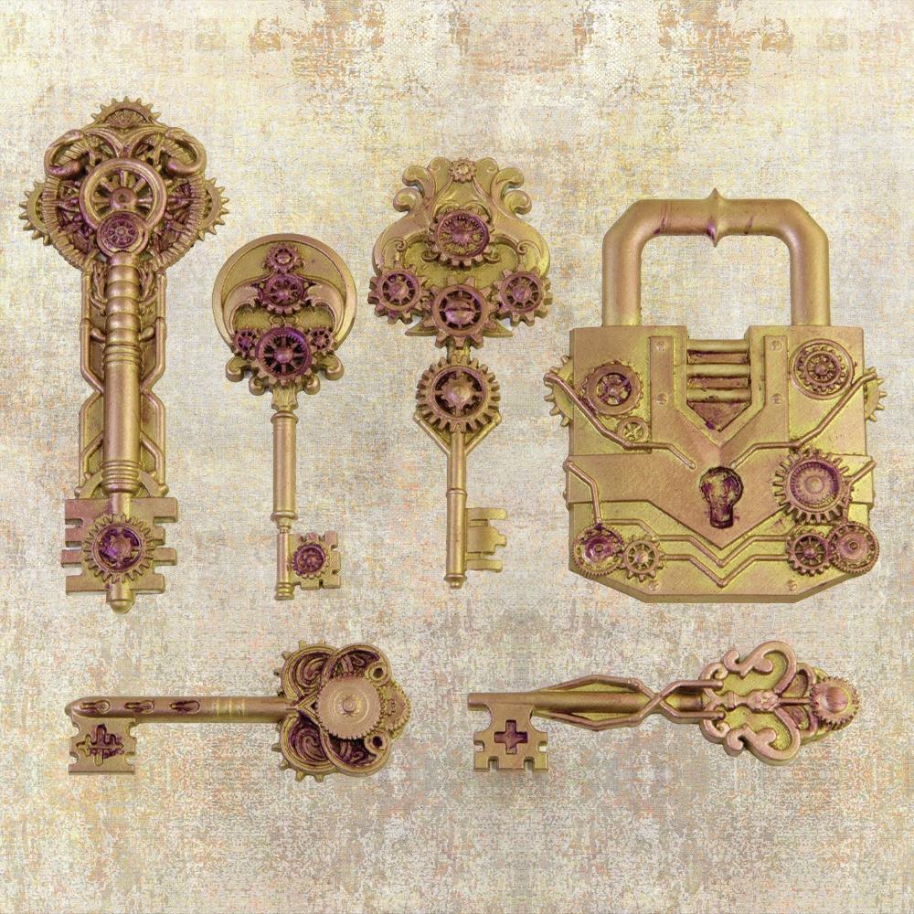 Prima Marketing 5"x8" Re-Design Mould: Mechanical Lock & Keys (652159)