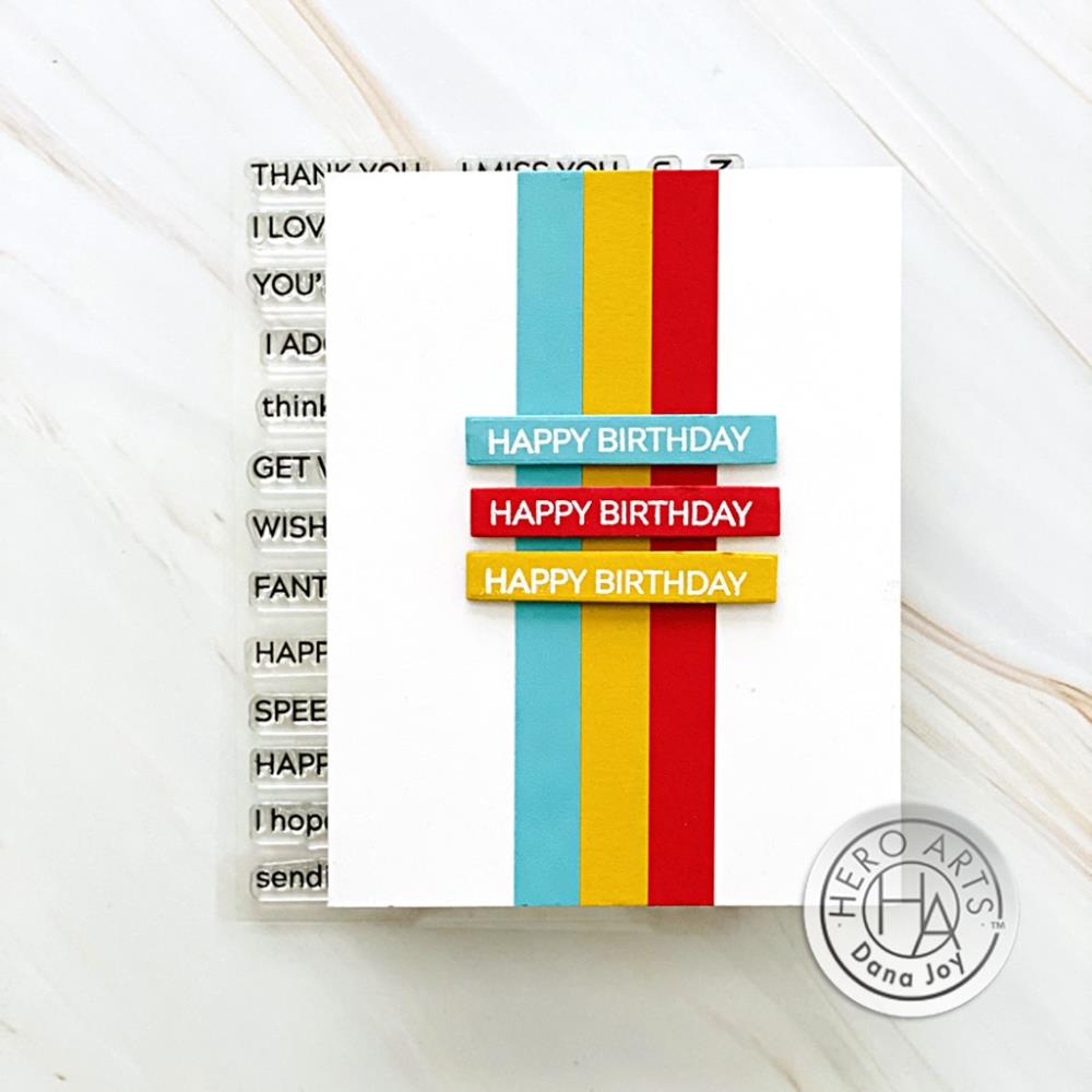 Hero Arts Stamps And Cut: Message Strips (HADC286)