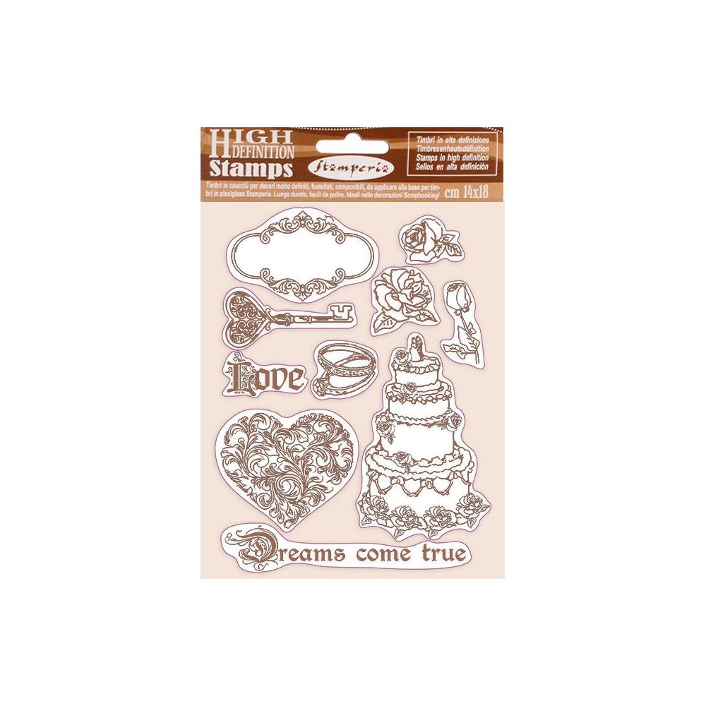 Stamperia Sleeping Beauty 5.5"x7" Rubber Stamp: Dreams Came True (WTKCC202)