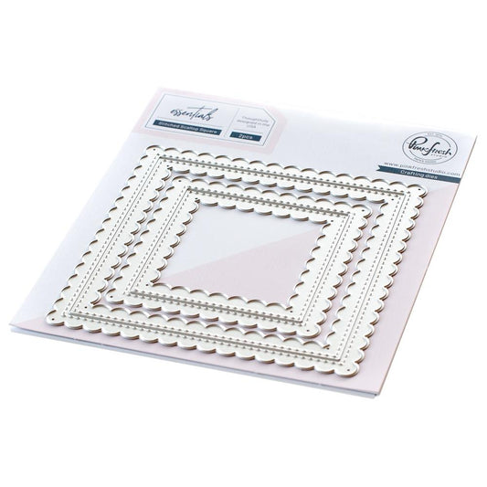 Pinkfresh Studio Essential Die Set: Stitched Scalloped Square (PF057ES)